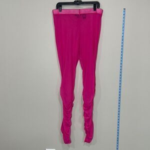 Plus Size Pink See Through Mesh Scrunched Pants By Rouge. Size 3X.